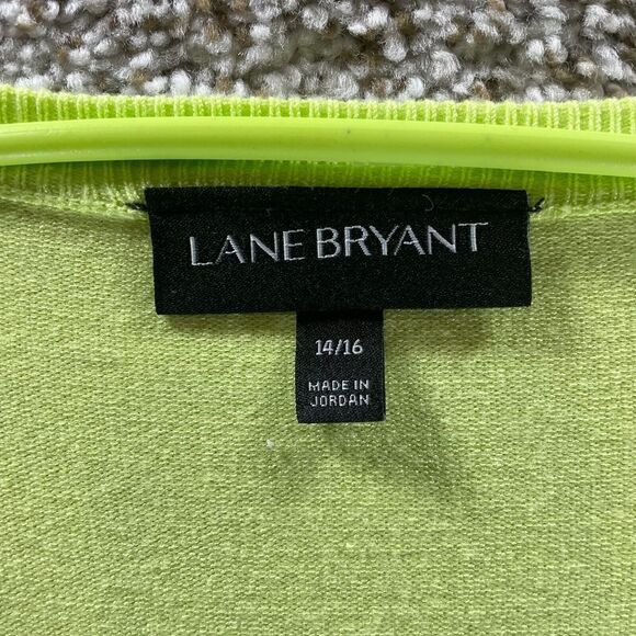 Lane Bryant Sweater Womens 14/16 Green Button Up Cardigan‎ Preppy Plus Casual - Picture 6 of 11